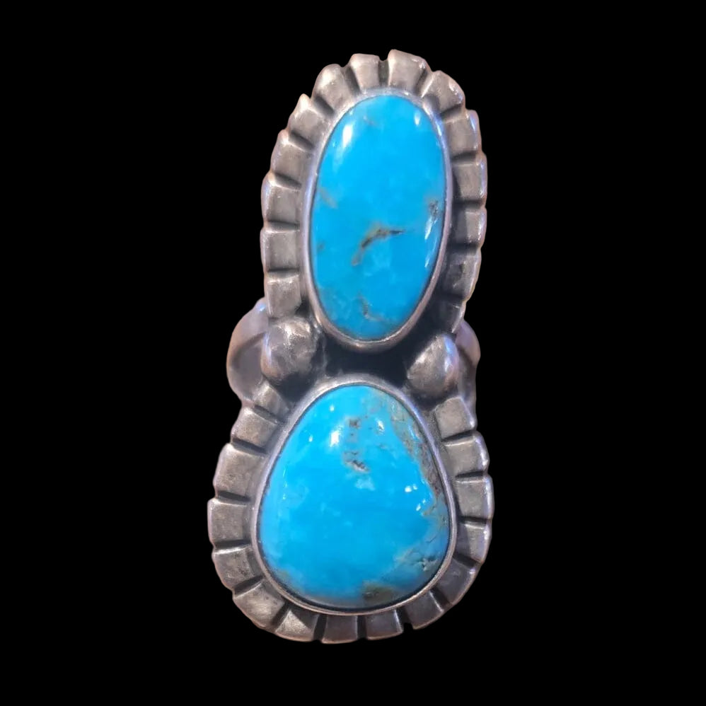Turquoise 2 Stone Ring - RMH160