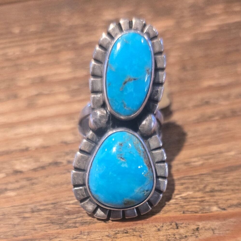 Turquoise 2 Stone Ring - RMH160
