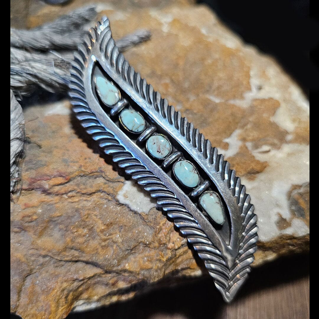 Turquoise 5 Stone Pendant/Pin - PAZ26
