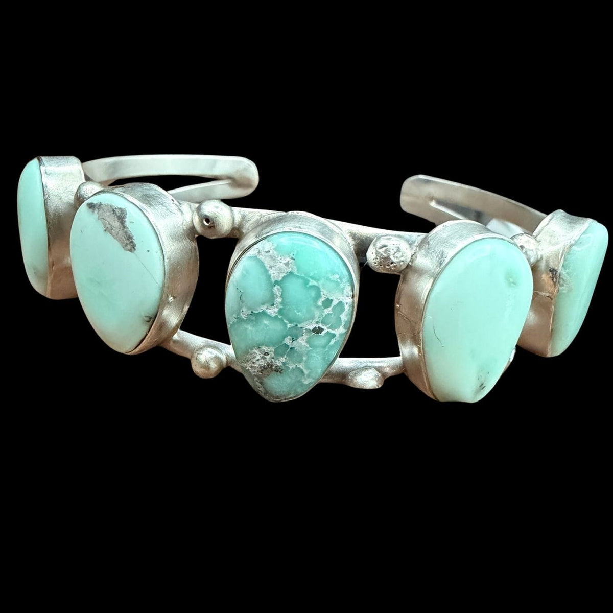 Turquoise 5-Stone Sterling Cuff - CSL28