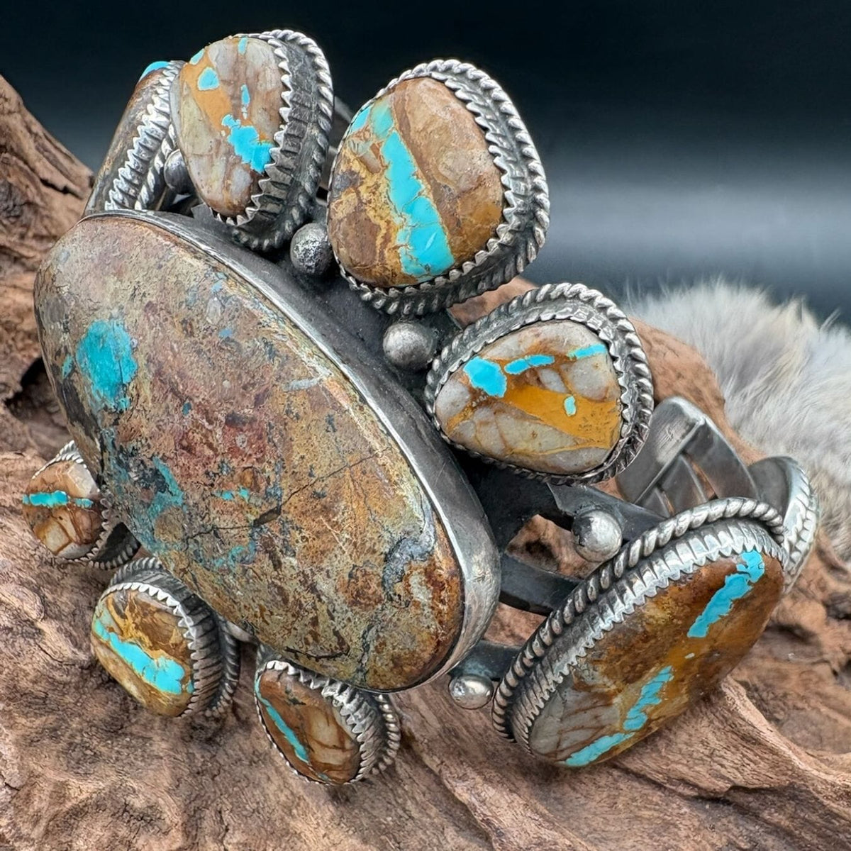 Turquoise 9-Stone Cuff - CMH228