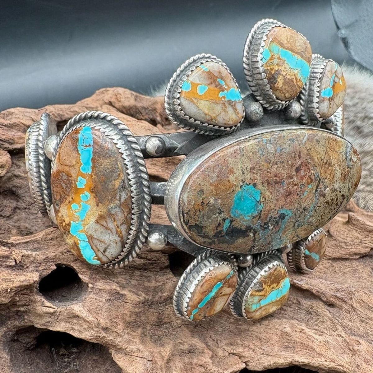Turquoise 9-Stone Cuff - CMH228