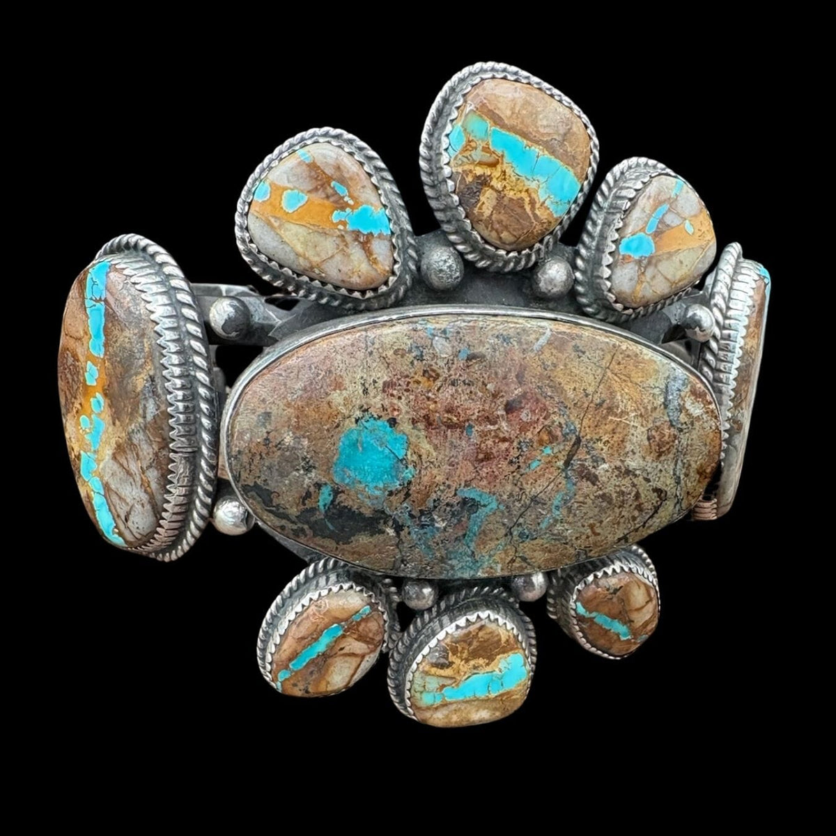 Turquoise 9-Stone Cuff - CMH228