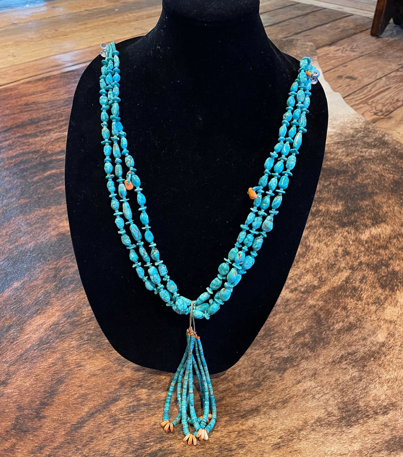 Turquoise and Spiny Oyster 3 Strand Jaw-Claw - NDA1