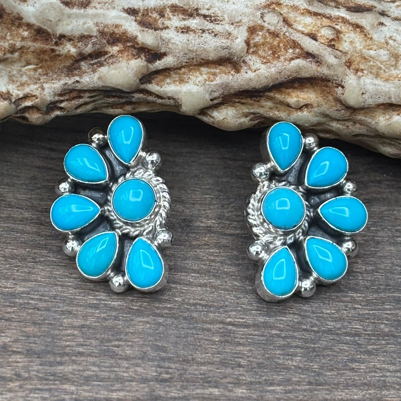 Turquoise Cluster Earring - ESW164