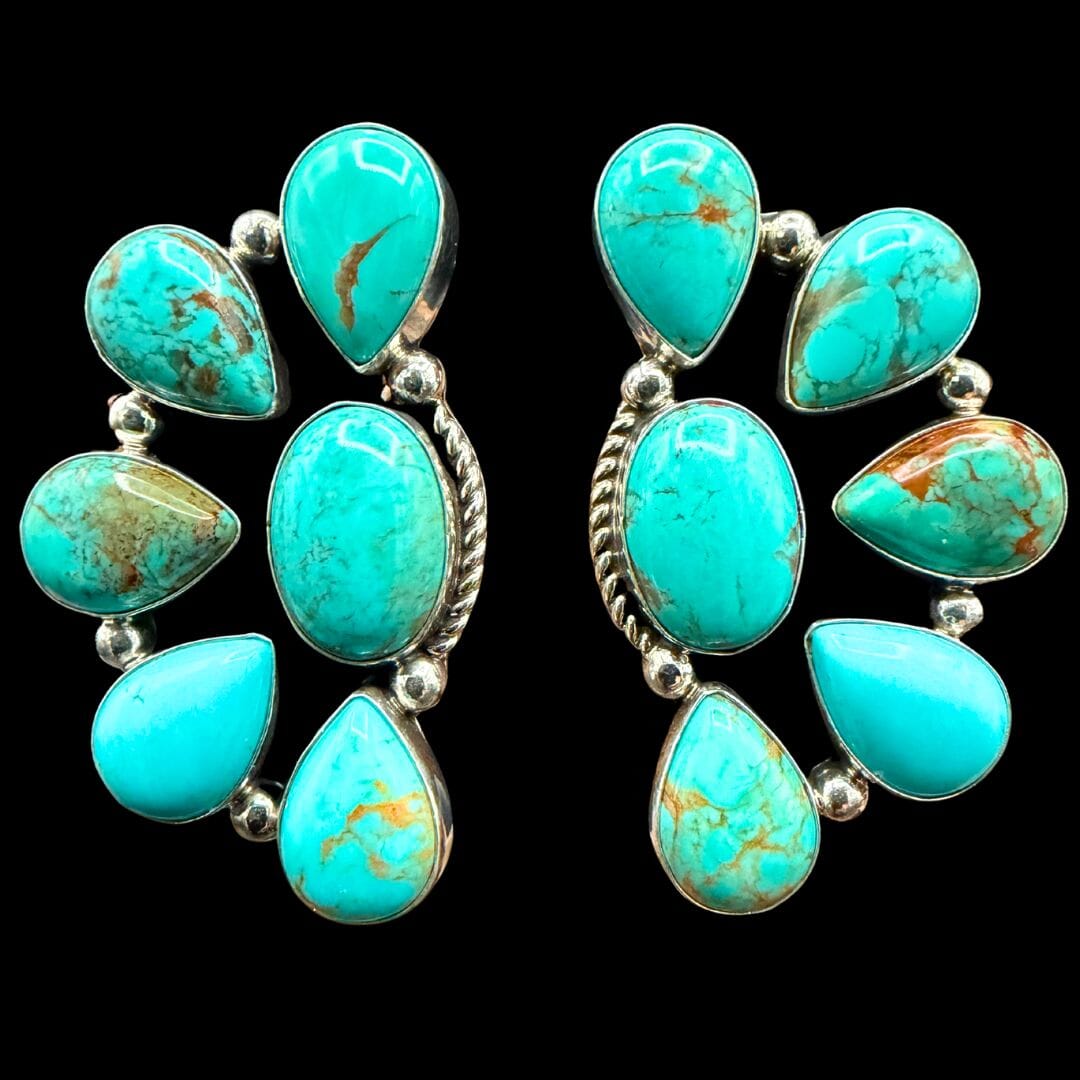 Turquoise Cluster Earrings - ESW189