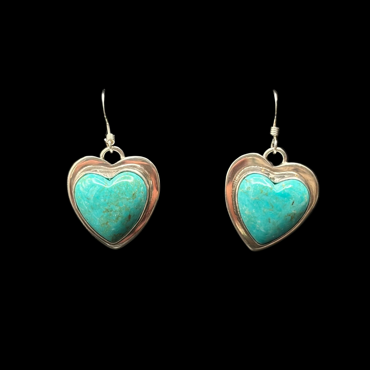 Turquoise Heart Dangle Earring - ESW137