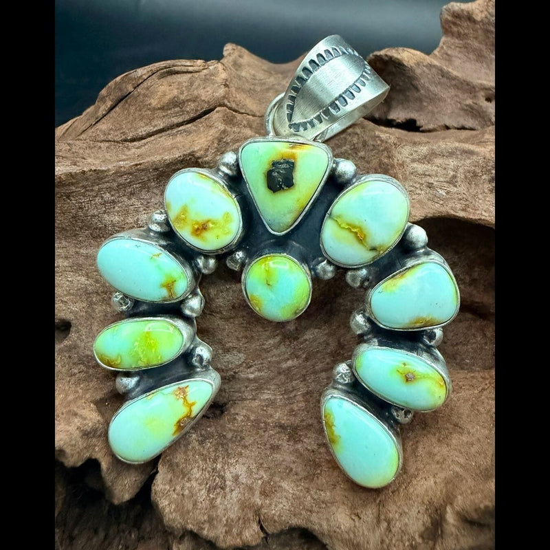 Turquoise Naja 10-Stone Pendant - PSL105