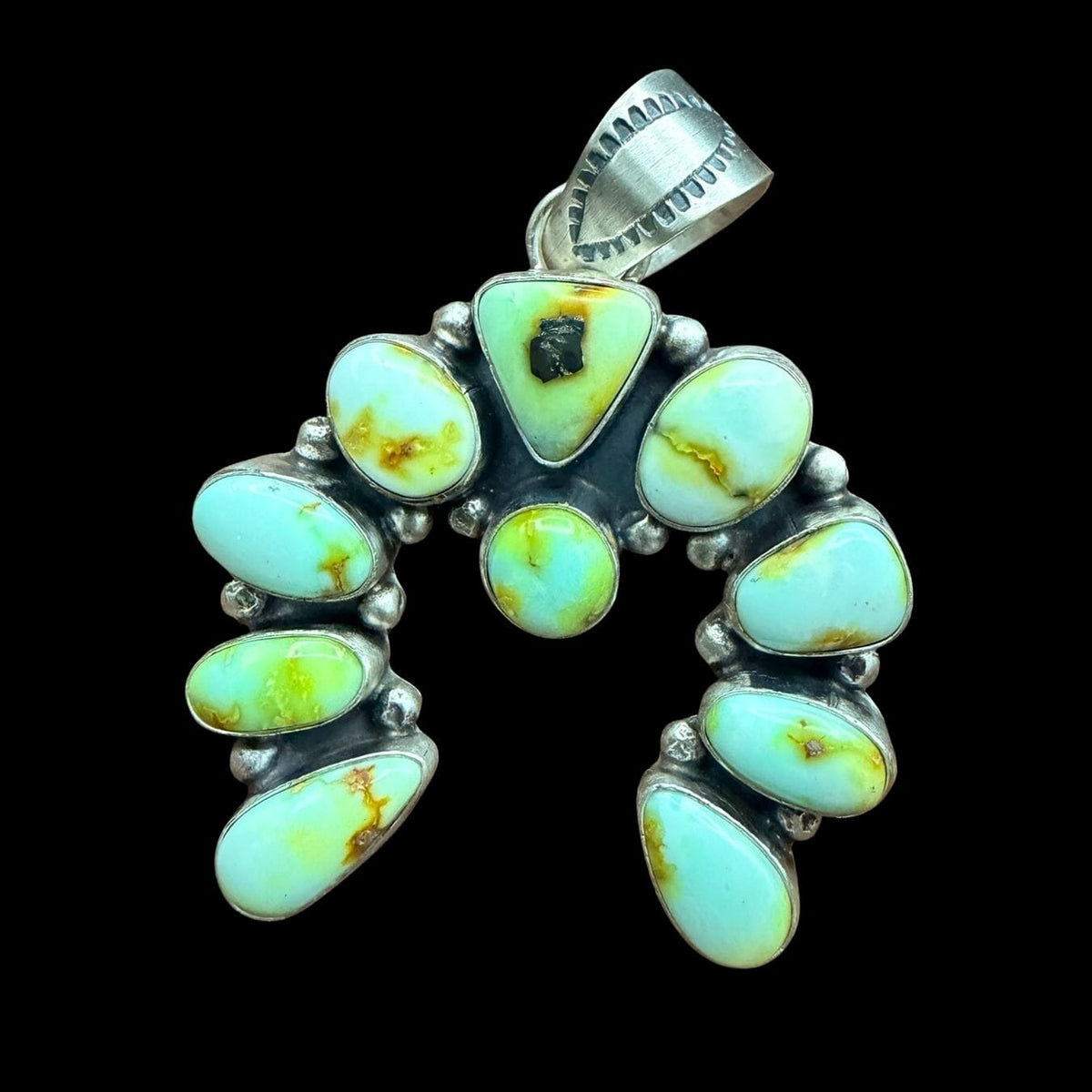 Turquoise Naja 10-Stone Pendant - PSL105