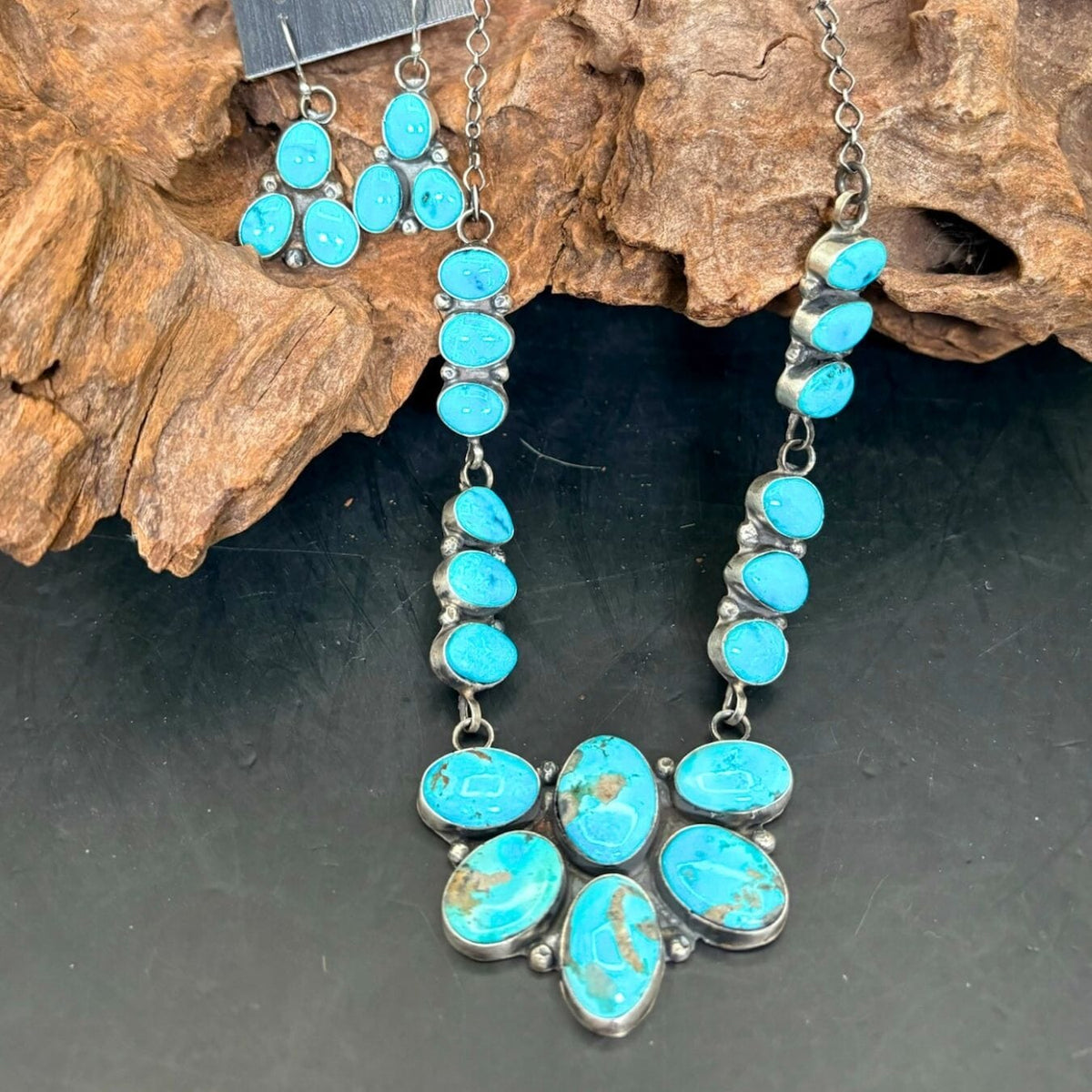 Turquoise Neck/Earring Set - SETSL109