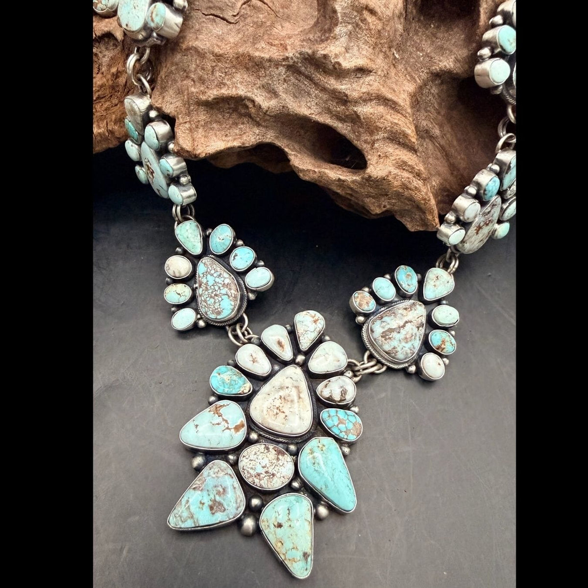 Turquoise Necklace & Earring Set - SETSL103