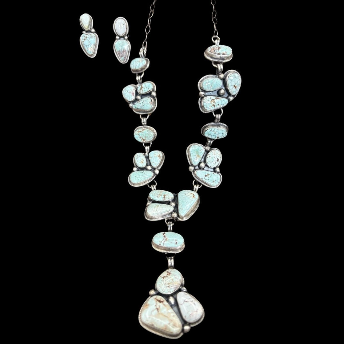 Turquoise Necklace & Earring Set - SETSL105