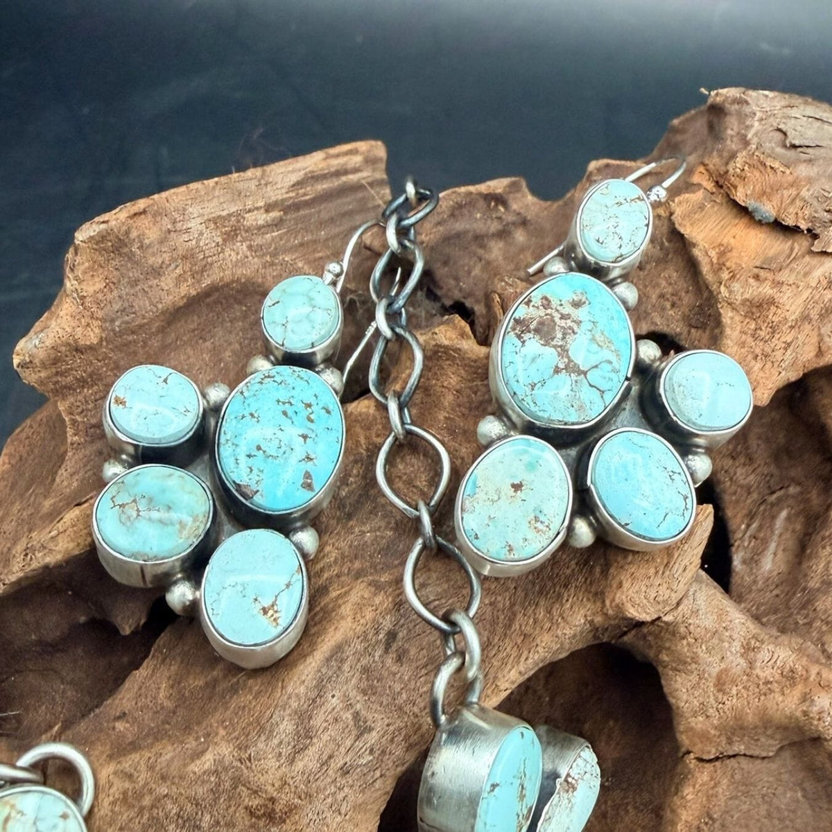 Turquoise Necklace & Earring Set - SETSL108