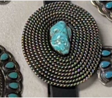 Turquoise Nugget/Spiral Rope Concho Belt - BBAR274
