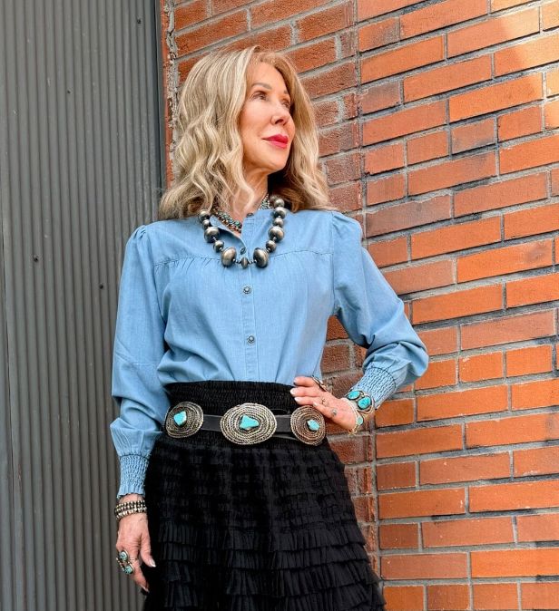 Turquoise Nugget/Spiral Rope Concho Belt - BBAR274