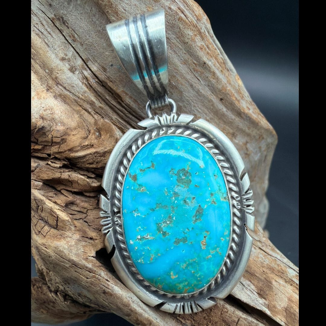 Turquoise Oval Pendant - PAZ605