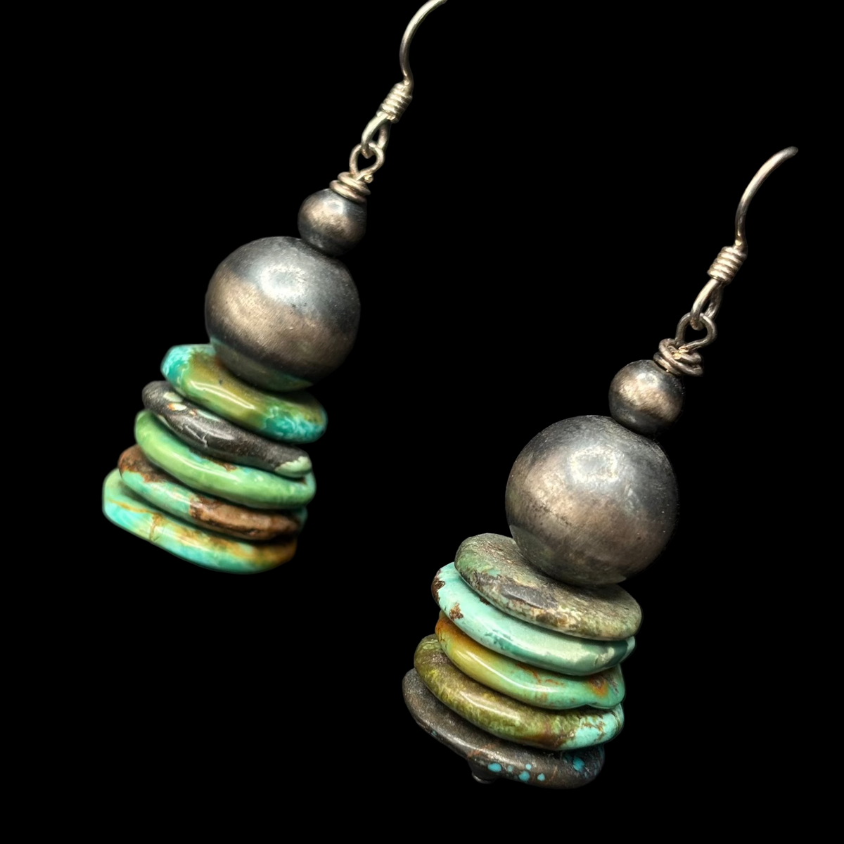 Turquoise / Pearl Stacked Earrings - E442