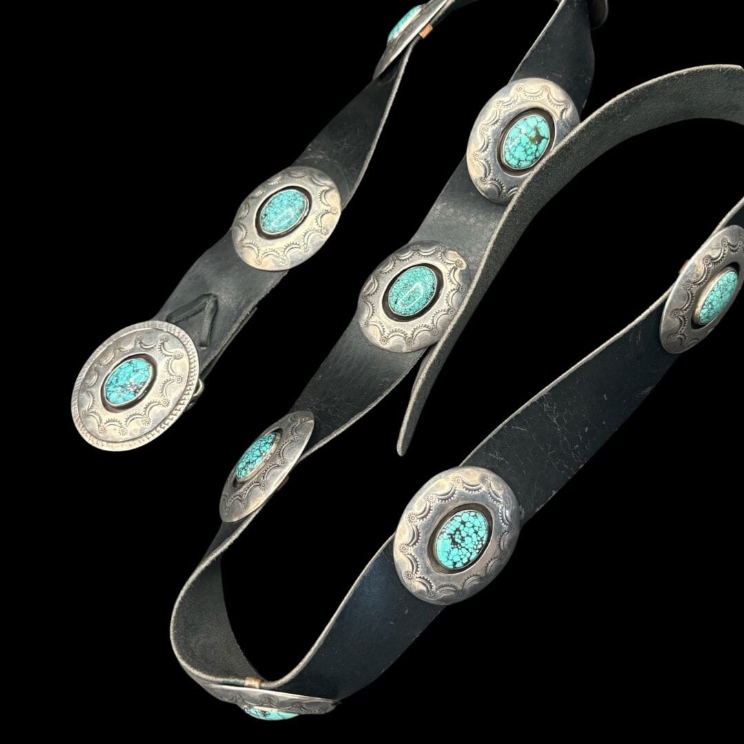 Turquoise & Silver Belt - BTMH30
