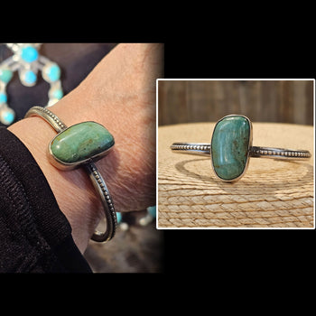Turquoise Single Stone Cuff - CCB98