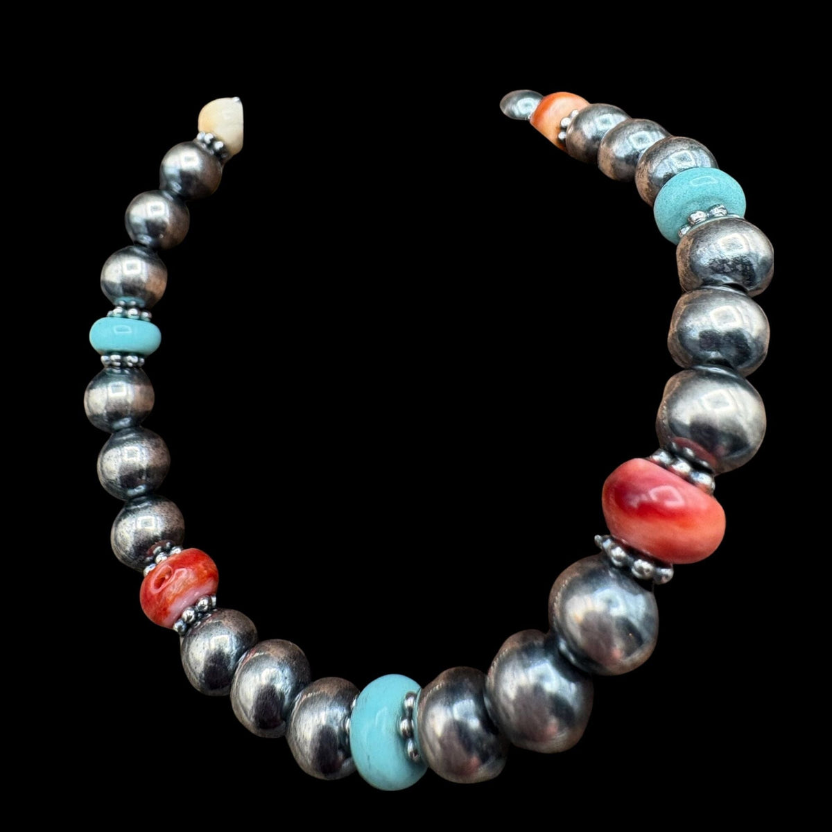 Turquoise / Spiny Oyster / Sterling Bracelet - BRSL13