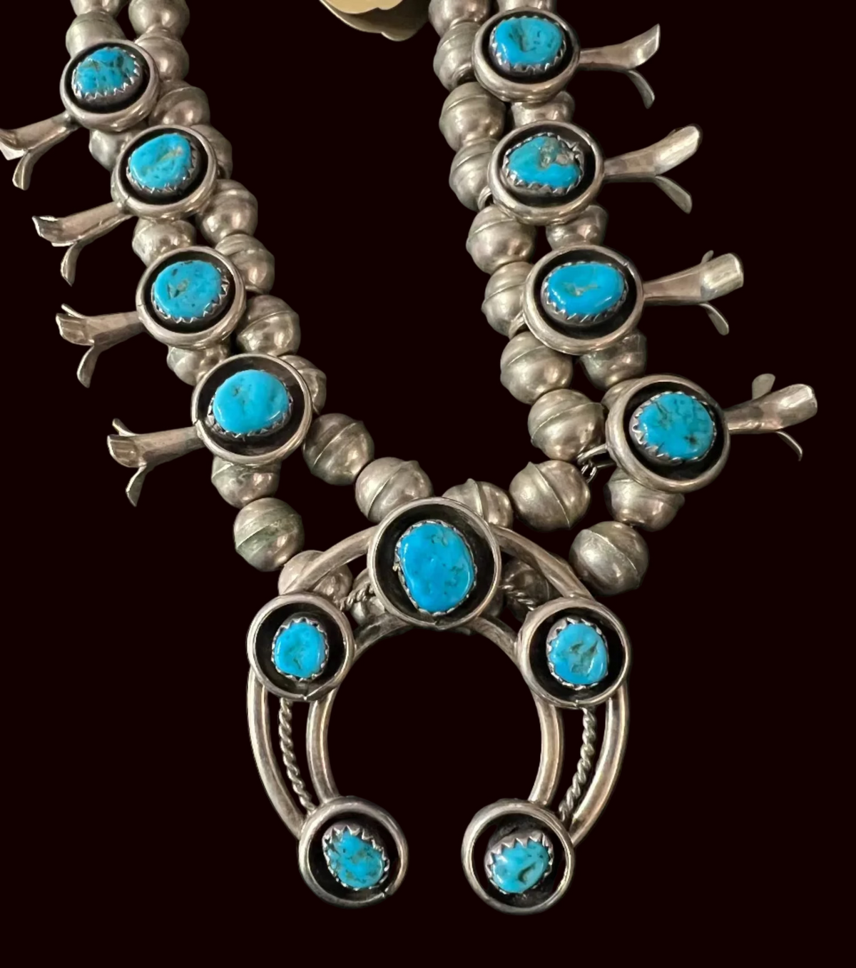 Turquoise Squash Blossom - SQMH35