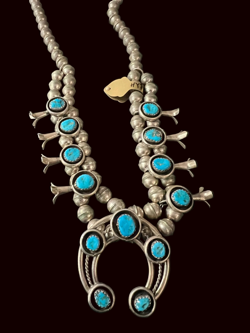 Turquoise Squash Blossom - SQMH35