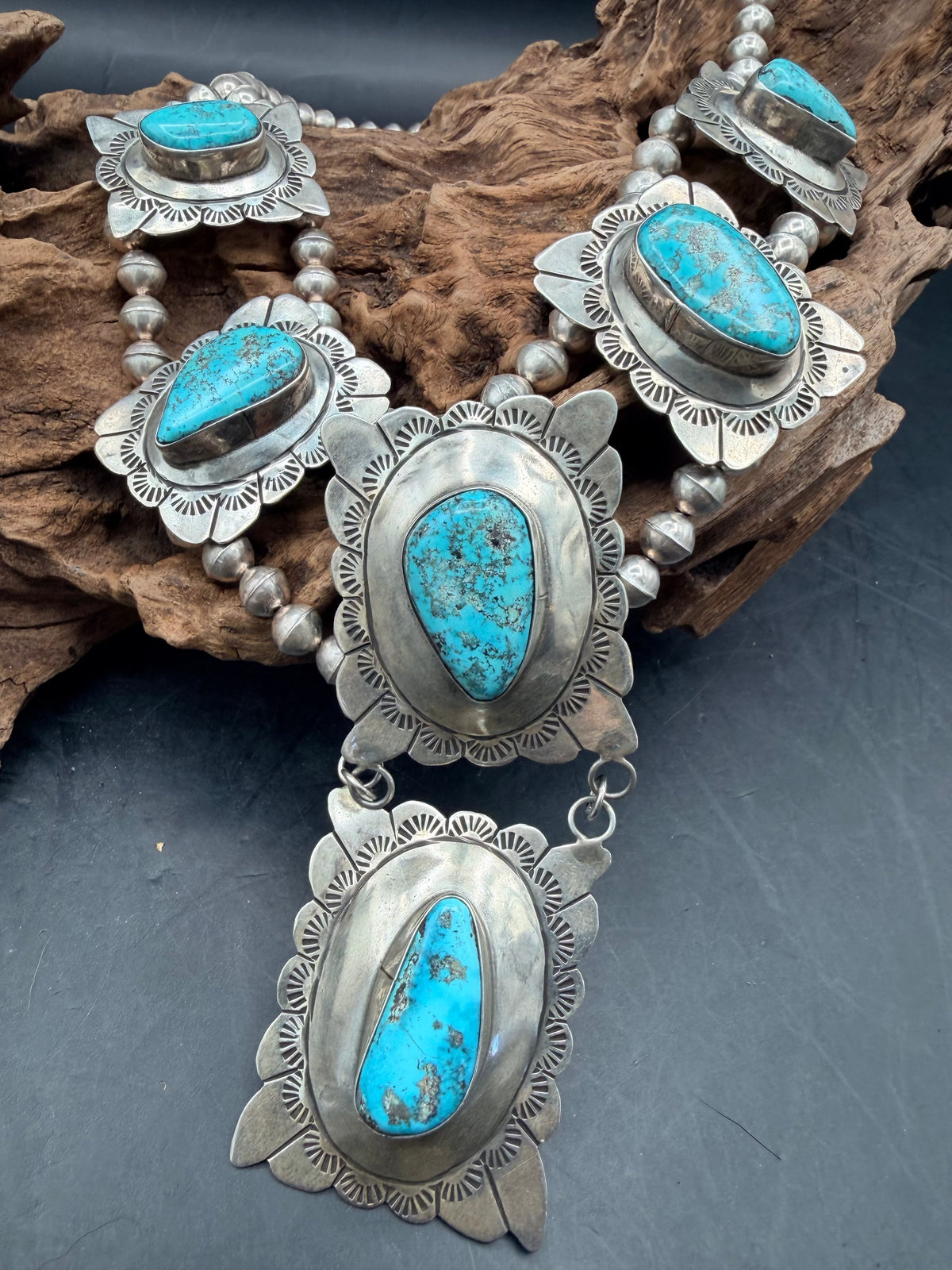 Turquoise Sterling Silver Lariat - NMH61