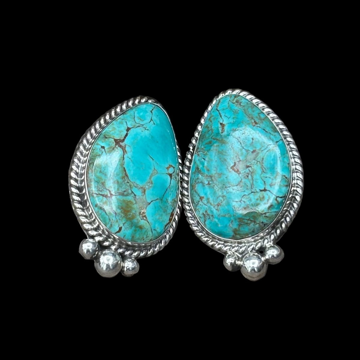 Turquoise Sterling Silver Post Earring - ESW186