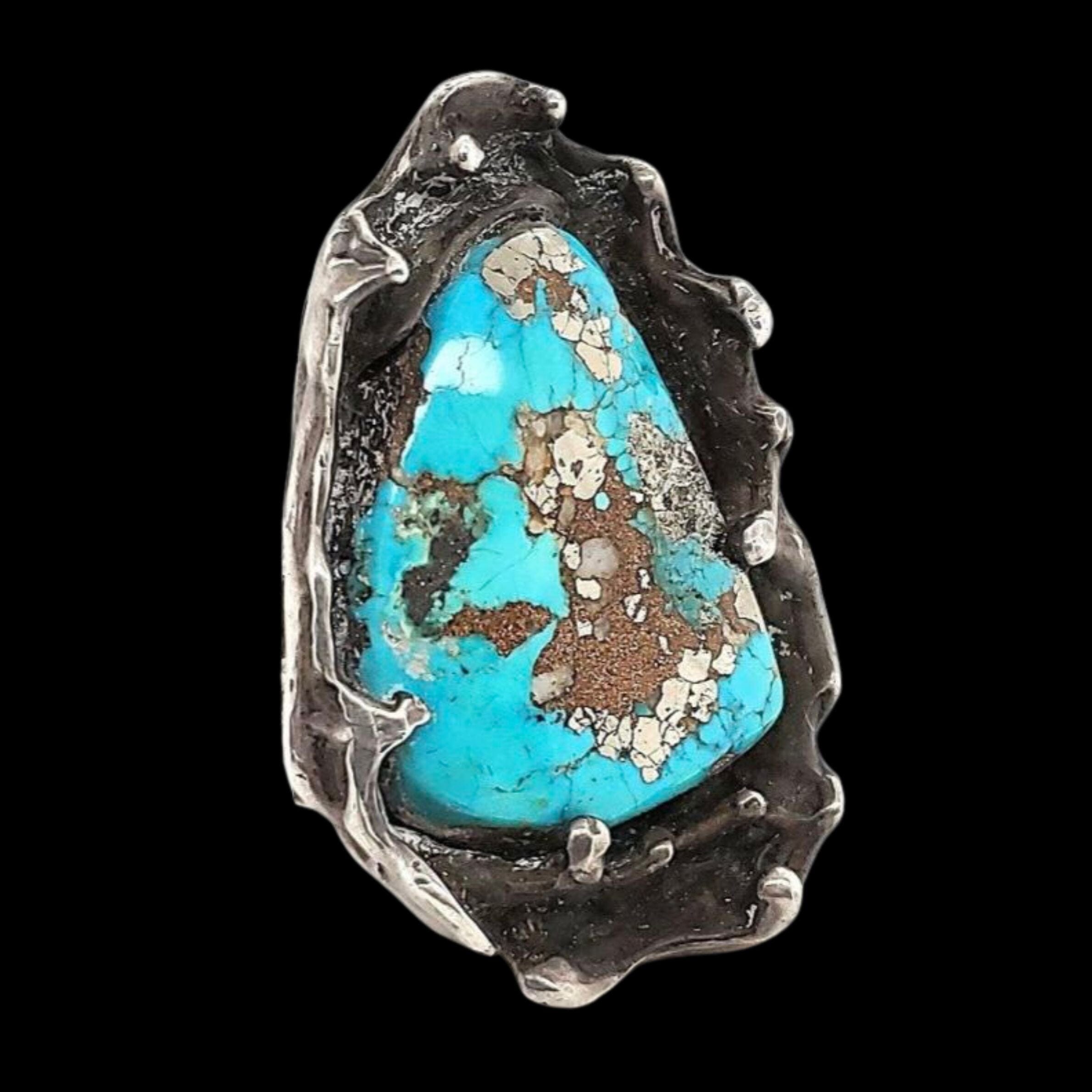 ⚠Ｍ⚠№33■RubyCopperTurquoise / pyrite Turquoise With Pyrite Pendant- P43 – STONE FEATHER ROAD