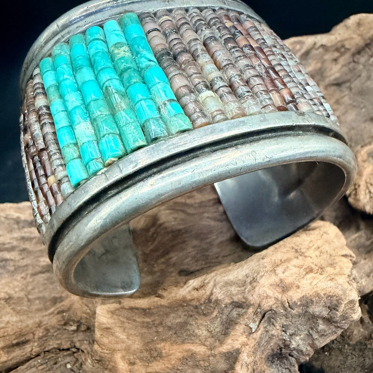 Turquoise/Heishi/Sterling Cuff - CMH169