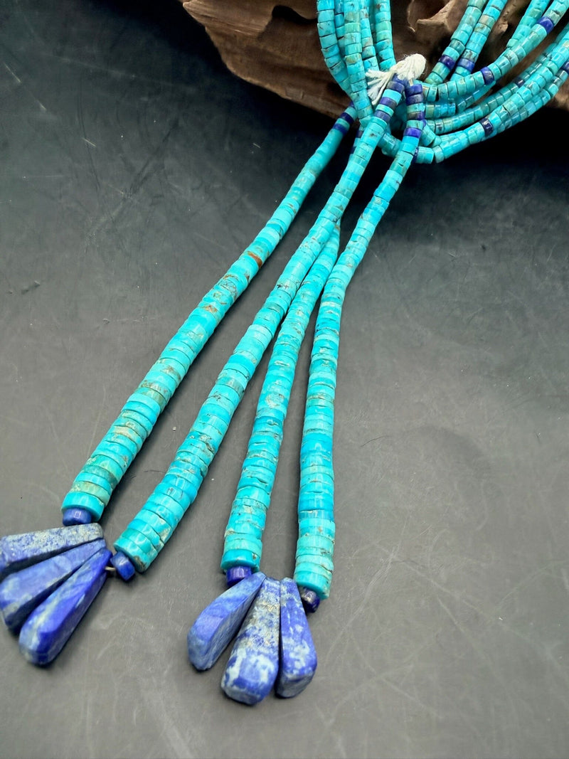 Turquoise/Lapis 7 strand Jacla - NMT10