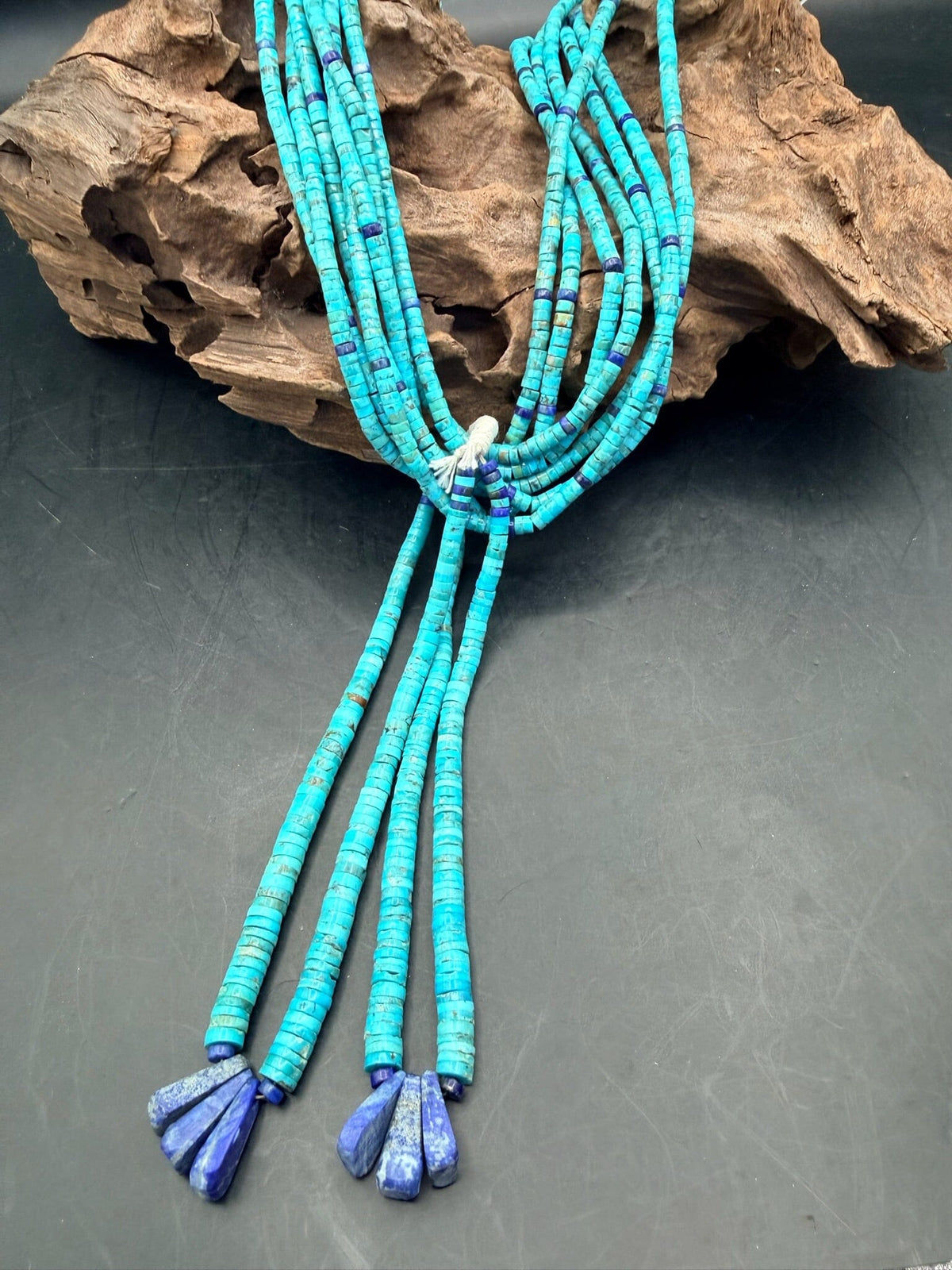 Turquoise/Lapis 7 strand Jacla - NMT10