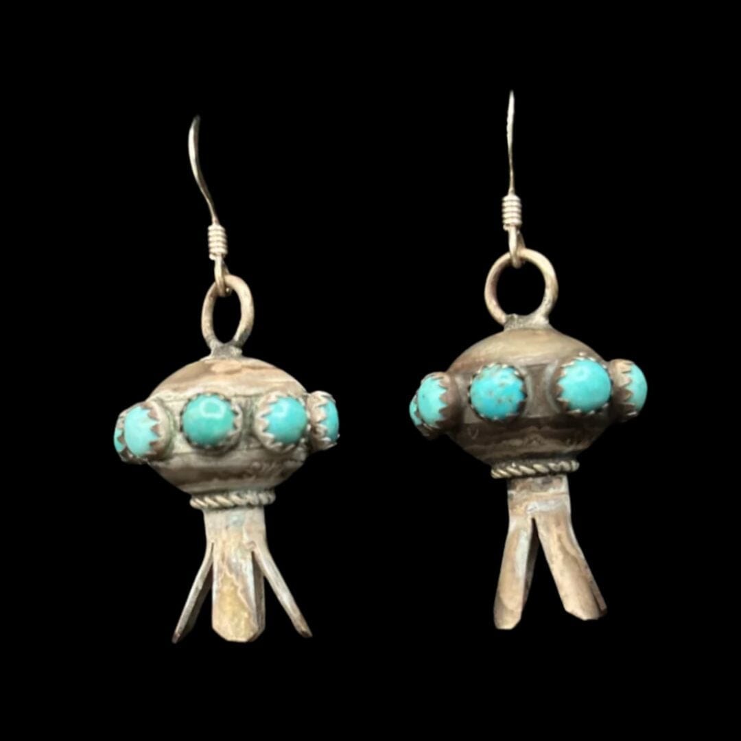 Turquoise/Sterling Silver Drop Earrings - ESW113