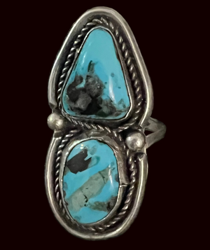 Turquoise/Sterling Silver Infinity Ring - RMH270