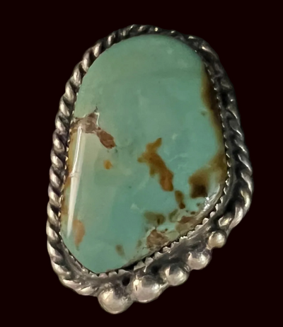 Turquoise/Sterling Silver Ring - Size 8-1/4 - RMH263