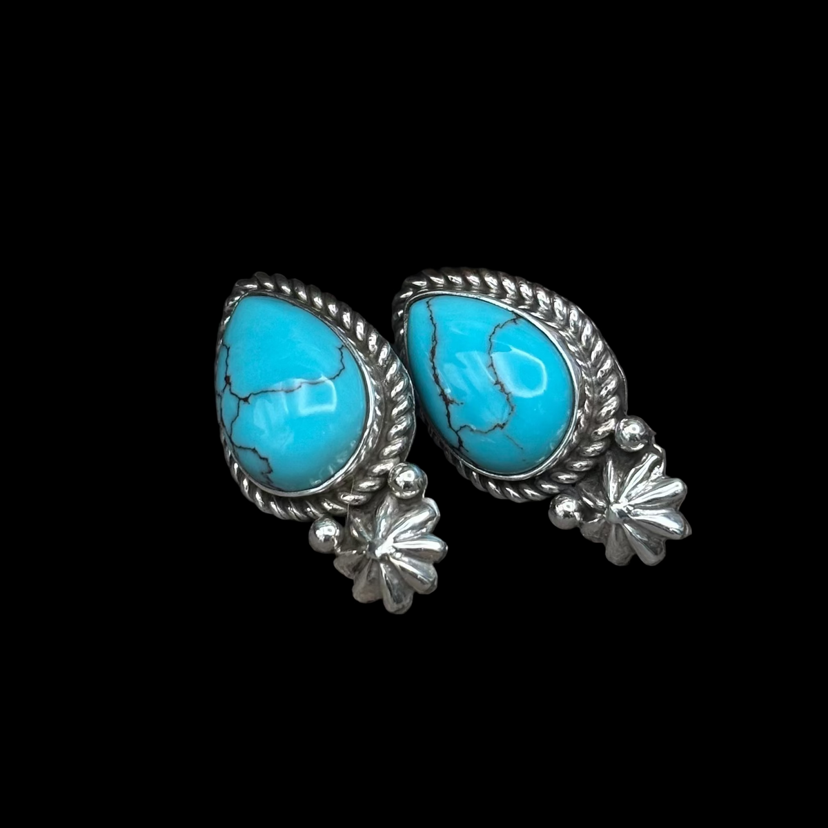 Turquoise/Sterling Silver W/Star Post Earring - ESW154