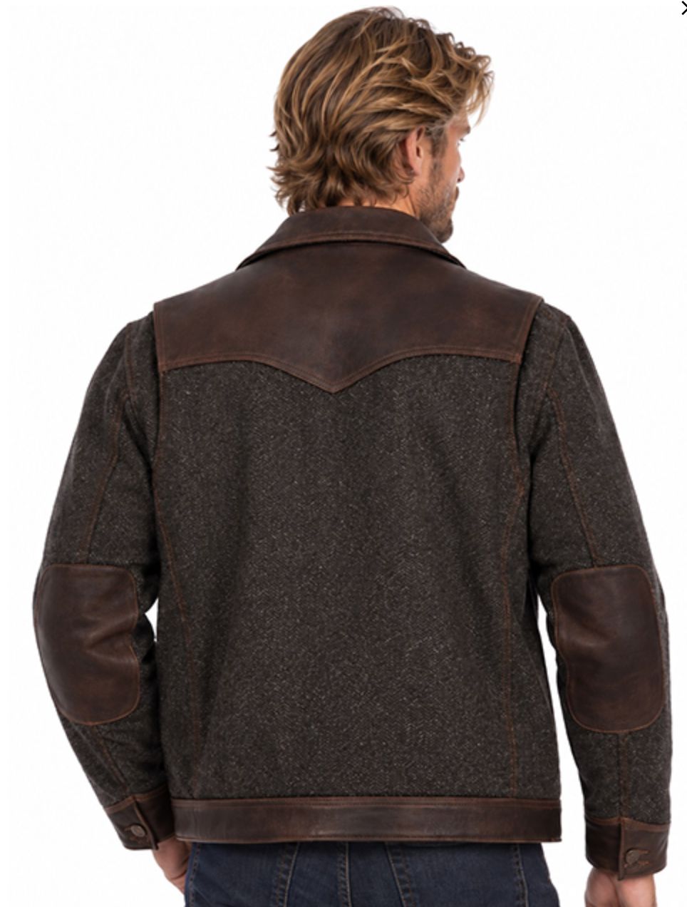 Tweed & Leather Jacket - Vintage Brown - Scully - 2005