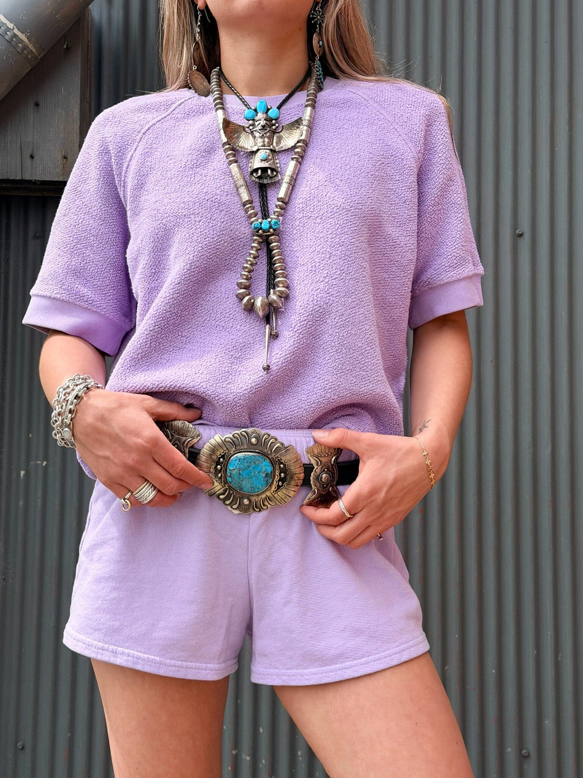 Ultraviolet Kennedy Reversed SS Sweatshirt - KENUV