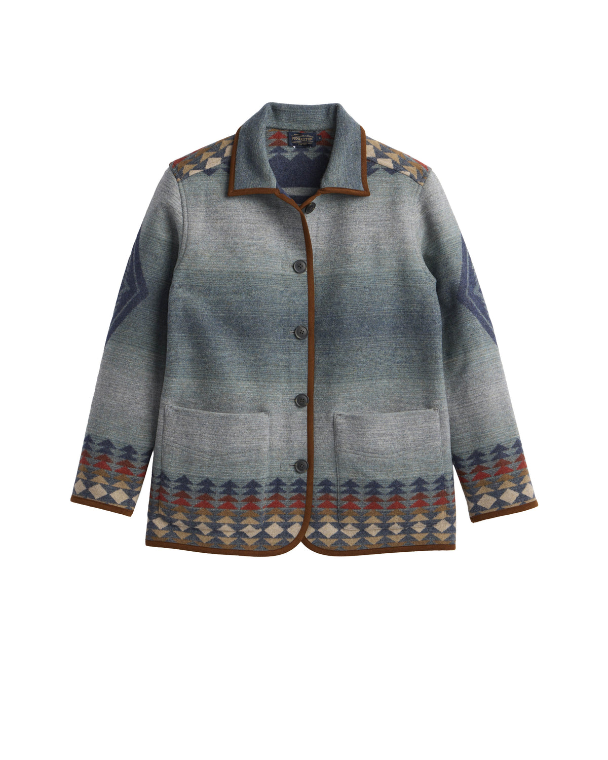 Reversible Wool Coat - Indigo - Pendleton - TE375