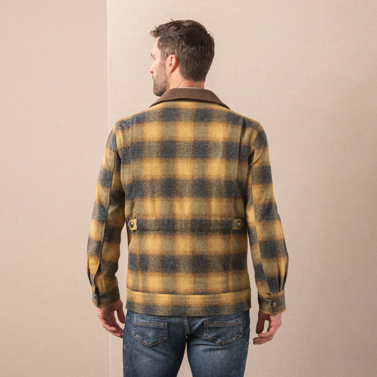 Navy/Tan Plaid Jacket - DUVNT