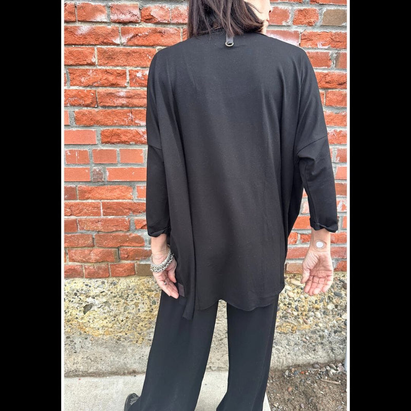 V-Neck Top - Henriette Steffensen - Black - 96078B