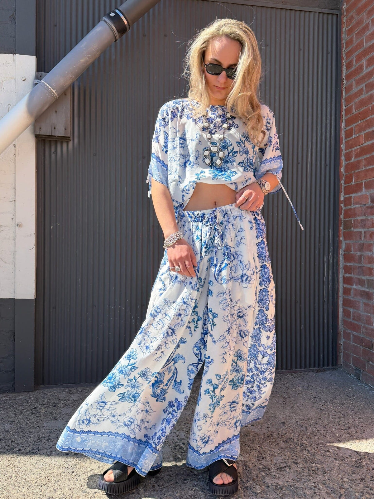 Vallora Wide Leg Silk Pant - Johnny Was - W65826
