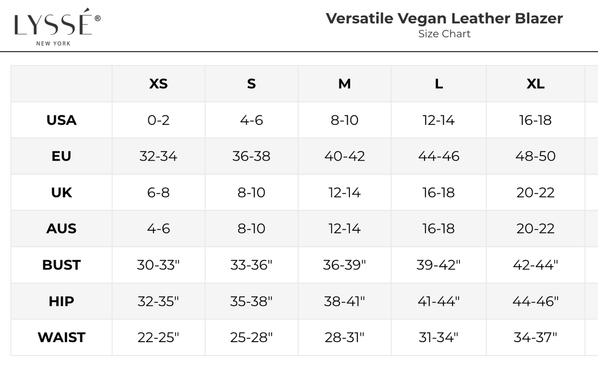 Versatile Vegan Leather Black Blazer - LY3582