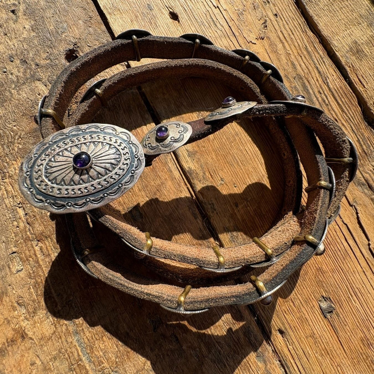 Vintage Belt W/ Amethyst Embellishments - BTMH24
