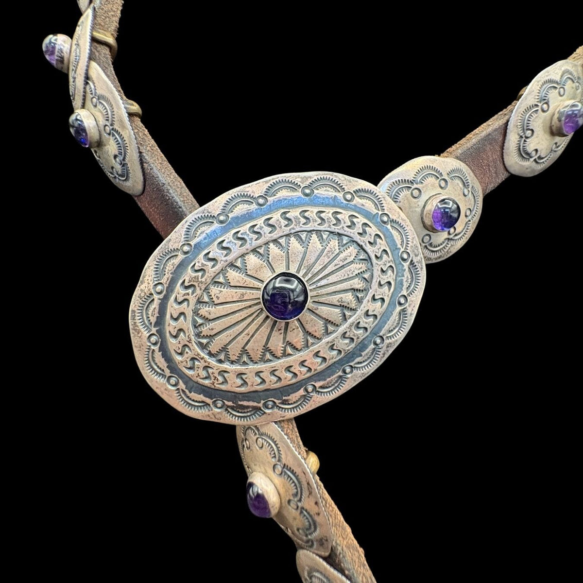 Vintage Belt W/ Amethyst Embellishments - BTMH24
