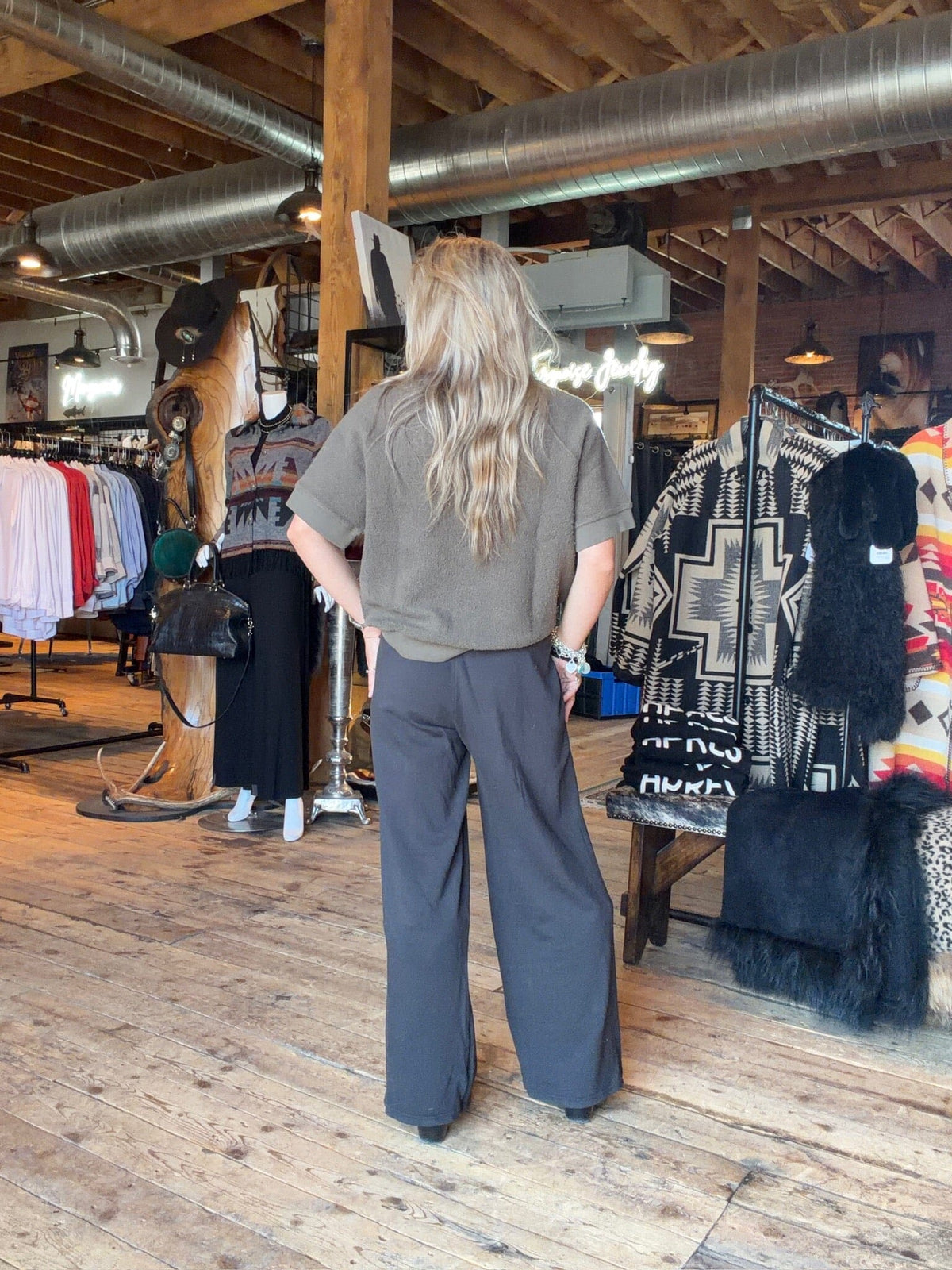 Vintage Black Noa Drawstring Pant - NOAVB