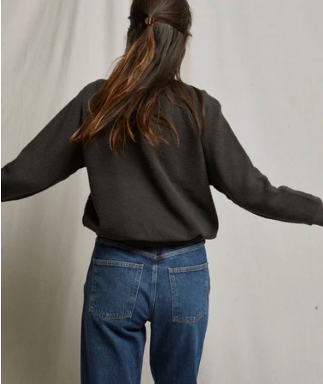 Vintage Black Ziggy Reversed Fleece Sweatshirt - ZIGVB