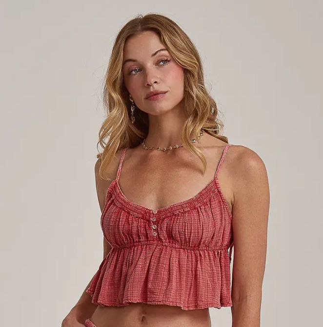 Vintage Red Gauze Red Top & Bottom Set - 10587RC – STONE FEATHER ROAD