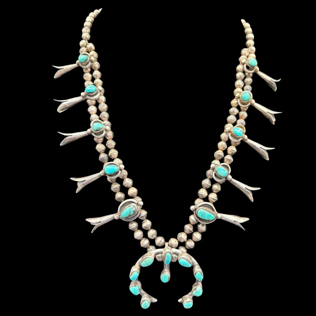Vintage Squash With Turquoise Stones - SQMH50