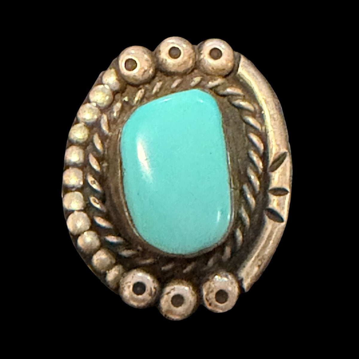 Vintage Turquoise / Sterling Ring - Size 7.25 - RMH360